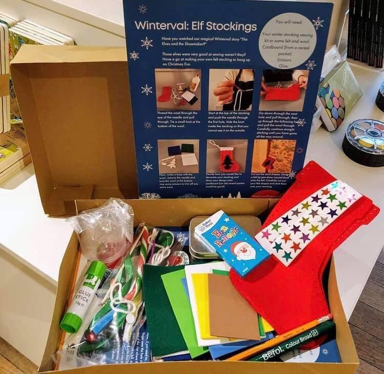 A Barnsley Museums Makes pack with instructions for making elf stockings